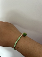 Bracelet Petites Perles Vert & Coquillage
